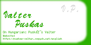 valter puskas business card